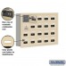 Salsbury Cell Phone Storage Locker - with Front Access Panel - 4 Door High Unit (5 Inch Deep Compartments) - 20 A Doors (19 usable) - Sandstone - Recessed Mounted - Resettable Combination Locks  19145-20SRC